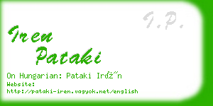 iren pataki business card